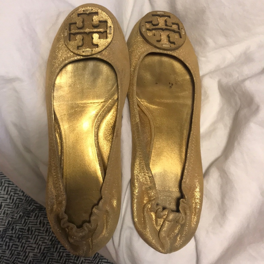 Tory Burch
MINNIE TRAVEL BALLET FLAT, METALLIC
